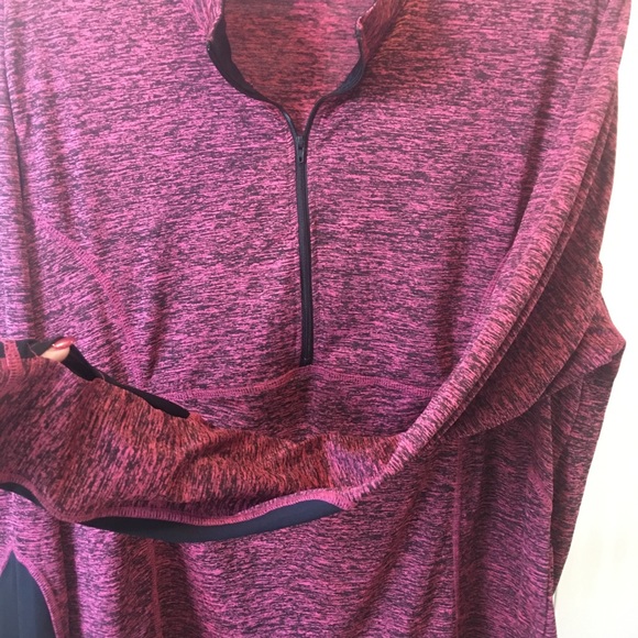 NWOT Zelos burgundy half zip quick dry pullover active top 3X - Picture 3 of 10